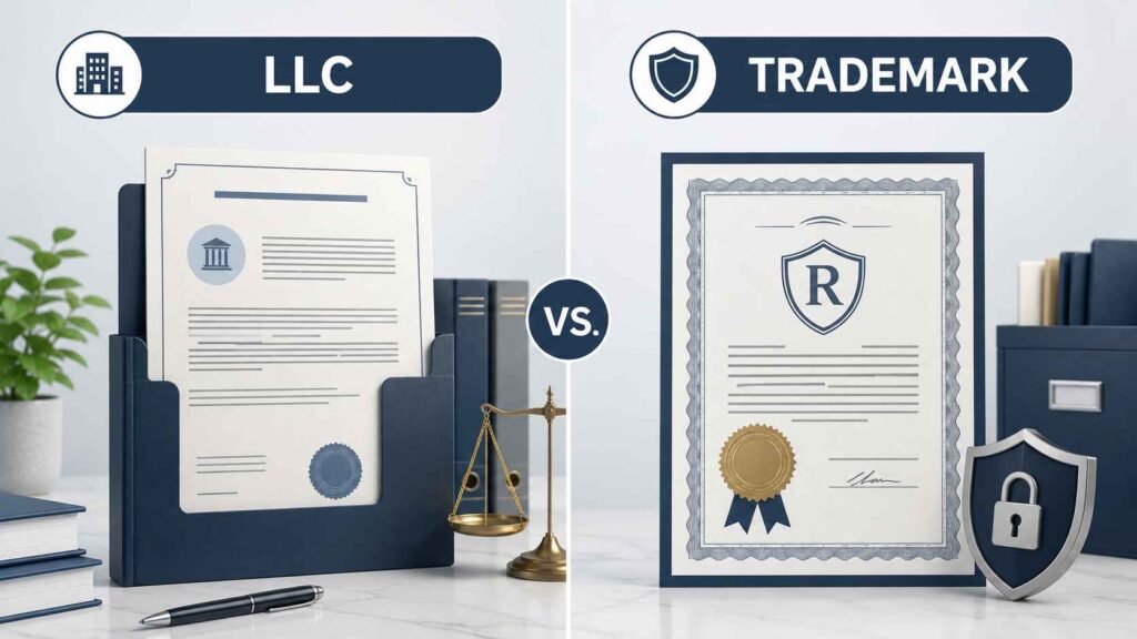 Trademark vs LLC comparison for business owners