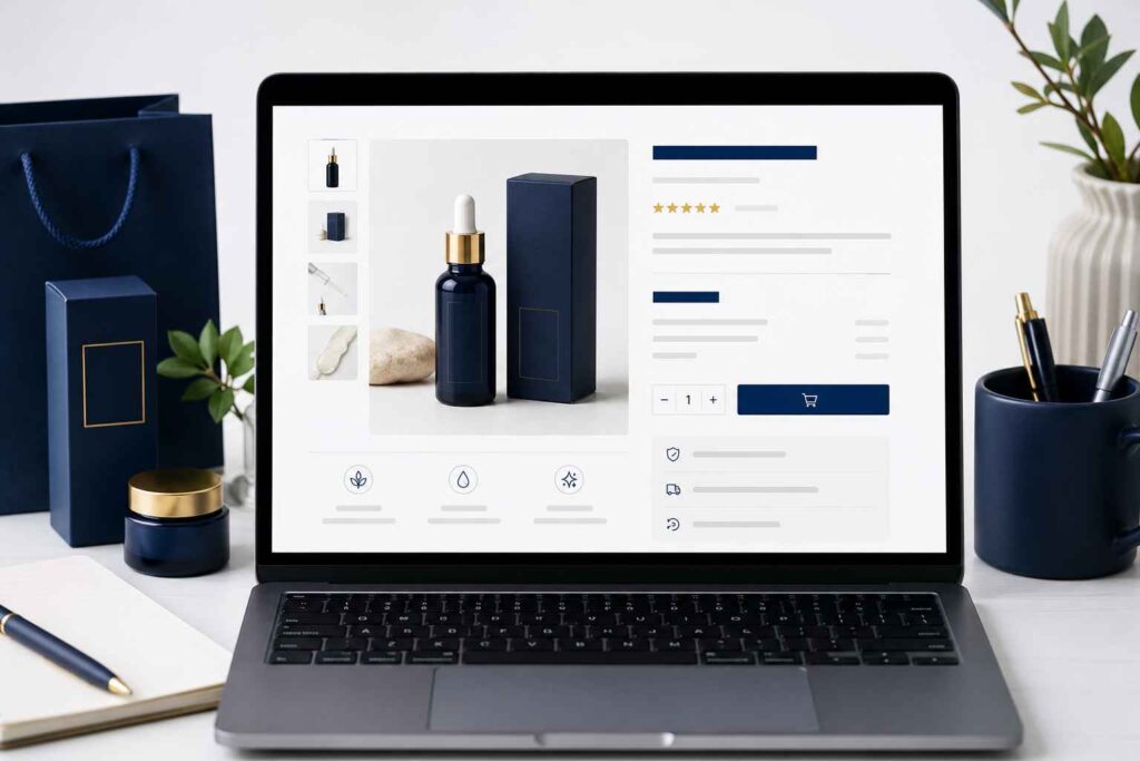 Valid e-commerce trademark specimen example