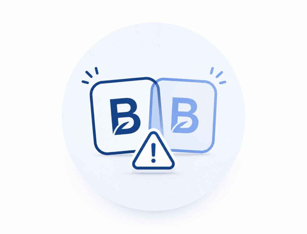 Brand name crossed out and replaced with new brand illustrating loss of brand identity